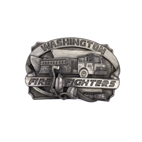 WASHINGTON FIREFIGHTERS 1985 Belt Buckle - Picture 1 of 3
